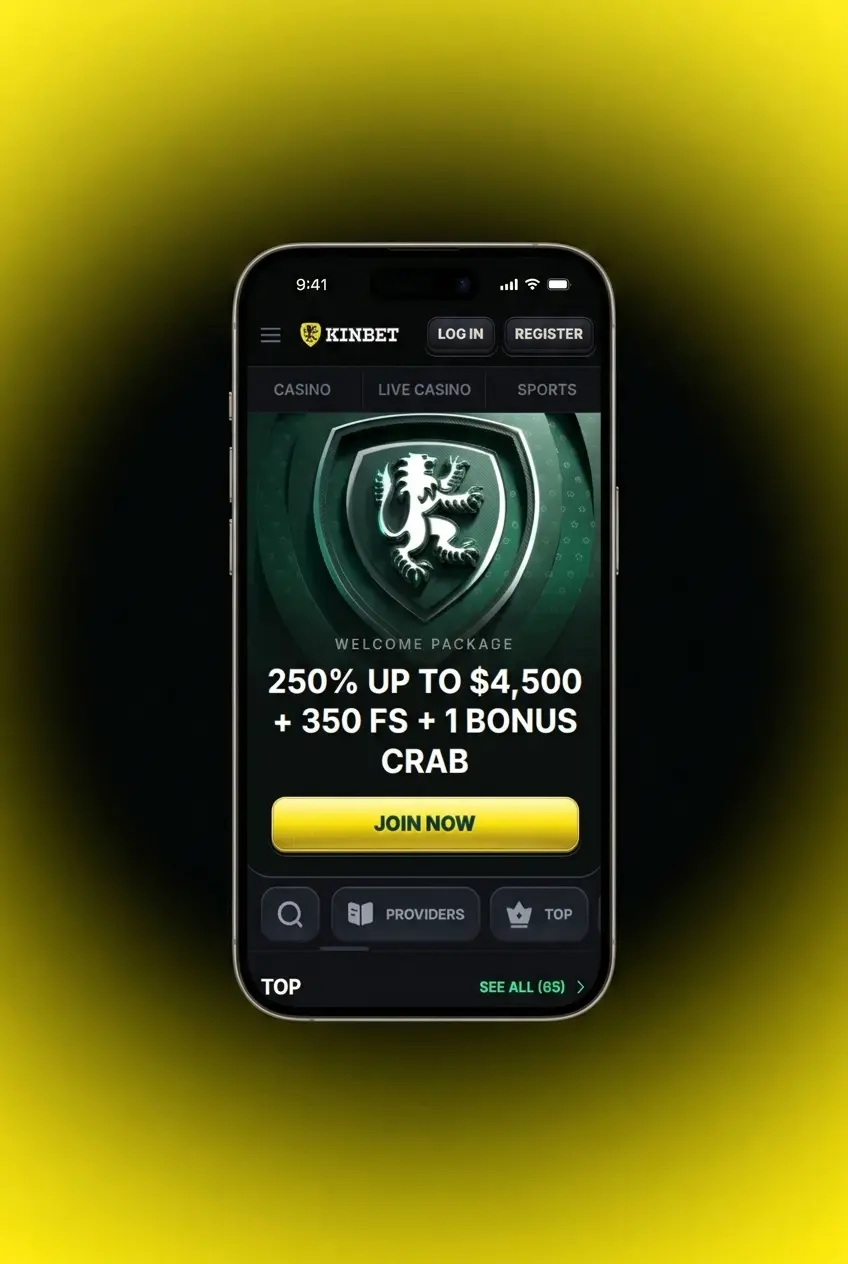 KinBet account login page showing email, password fields, social login options, and two-factor authentication step