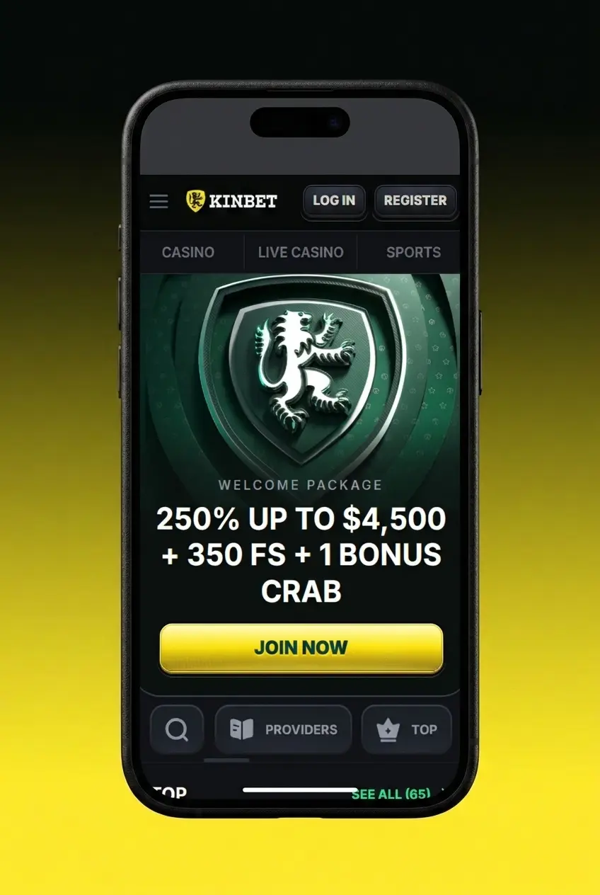 KinBet mobile app registration screen showing sign-up steps for Australian users aged 18 and over