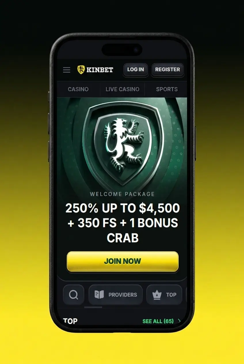 KinBet mobile app registration screen showing sign-up steps for Australian users aged 18 and over